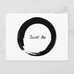 Enso with Just Be Postkarte