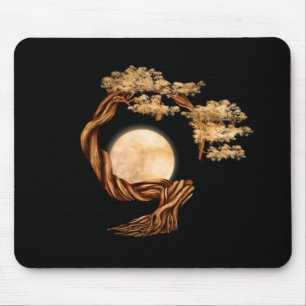 Enso Zen Circle Bonsai Tree Mousepad