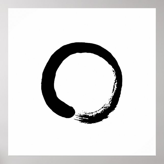 Ensō Zen Circle Calligraphy Poster (Vorne)