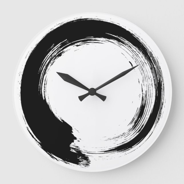 Enso Zen Circle Große Wanduhr (Vorderseite)