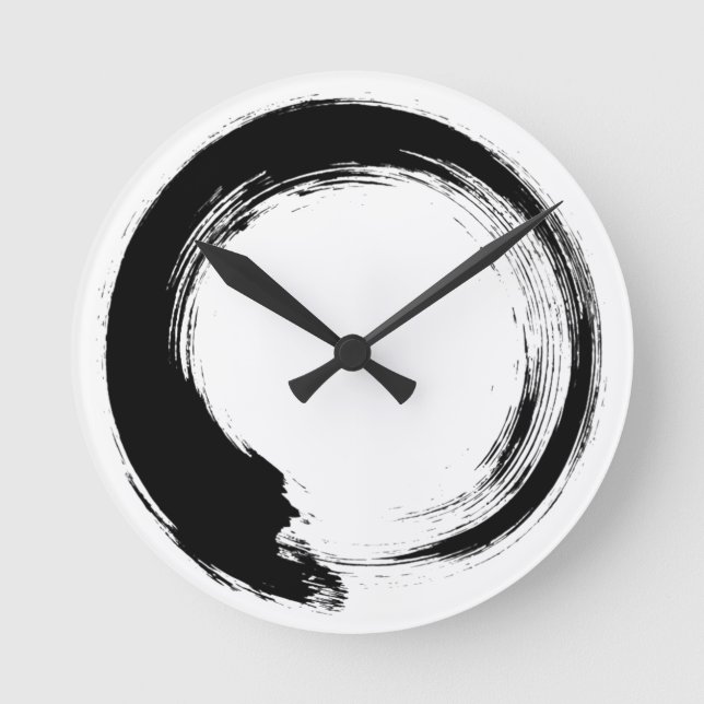 Enso Zen Circle Runde Wanduhr (Vorderseite)