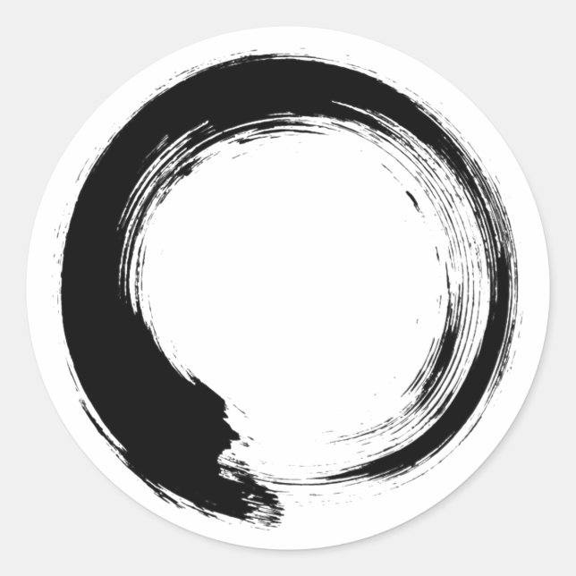 Enso Zen Circle Runder Aufkleber (Vorderseite)