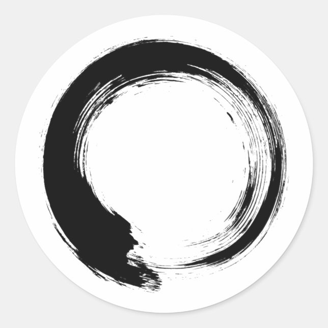 Enso Zen Circle Runder Aufkleber (Vorderseite)