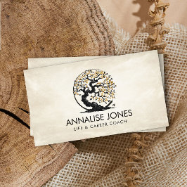 Enso Zen Circle Sakura Tree - Goldene Kirsche Blos Visitenkarte