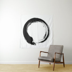 Enso Zen Circle Tapestry Wandteppich