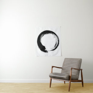 Enso Zen Circle Tapestry Wandteppich