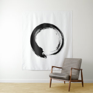 Enso Zen Circle Tapestry Wandteppich