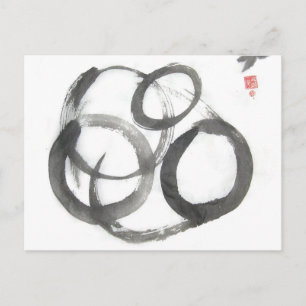Enso Zen Circles Art Postkarte