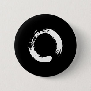 Enso, Zen, Kreis, Buddha Meditation Japan Kalligra Button