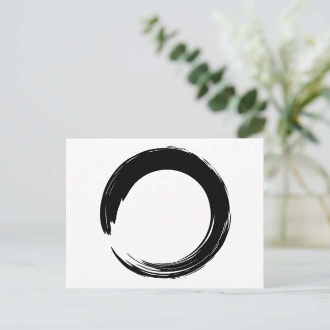 Enso Zen-Kreis Postkarte (Stehend Vorderseite)