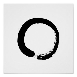 Ensō Zen-Kreis-Symbol-Quadrat-Plakat (20x20) Poster