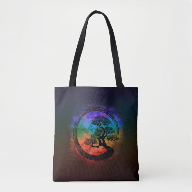 Enso-Zen-Kreis und Bonsai-Baumnebel (Vorderseite)