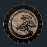 Enso Zen-Kreis und Bonsais-Baum-Gold Dartscheibe<br><div class="desc">Enso Zen-Kreis und Bonsais-Baum-Gold</div>