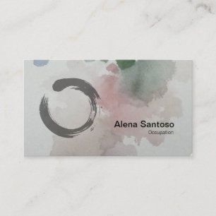 Enso Zen Watercolor Business Card Visitenkarte