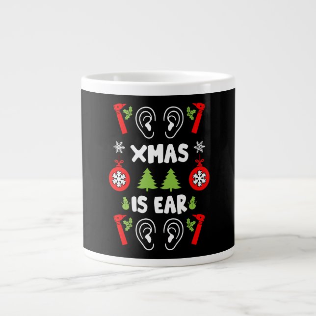 ENT Doctor Christmas Jumbo-Tasse (Vorderseite)