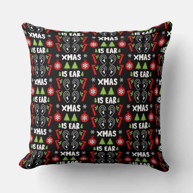 ENT Doctor Christmas Kissen (Vorderseite)