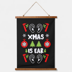 ENT Doctor Christmas Wandteppich Mit Holzrahmen