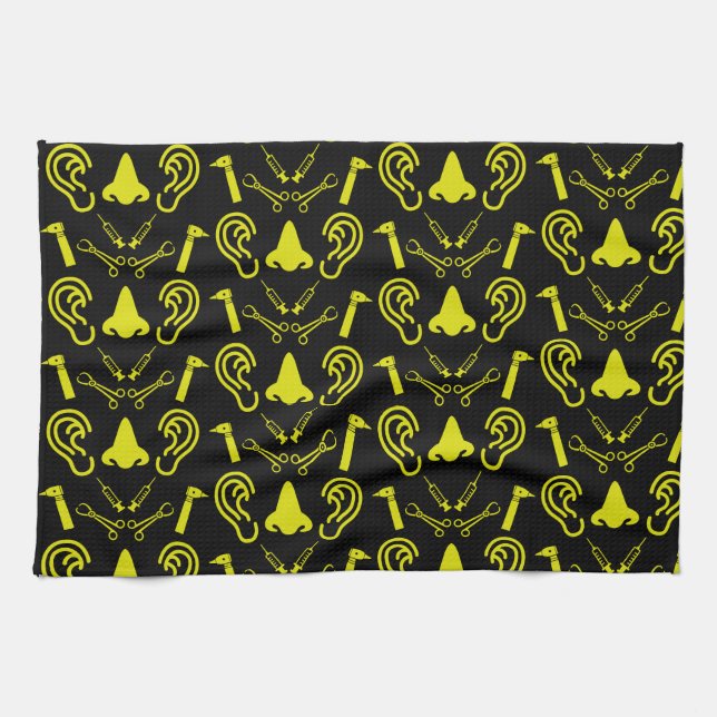 ENT Otolaryngology Otorhinolaryngologin Geschirrtuch (Horizontal)