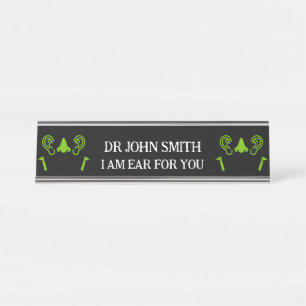 ENT Otolaryngology Otorhinolaryngologin Schreibtischnamensplakette