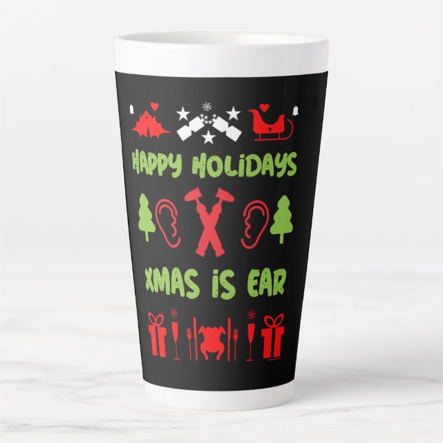 ENT Otolaryngology Otorhinolaryngologin Xmas Lar Milchtasse (Vorderseite)