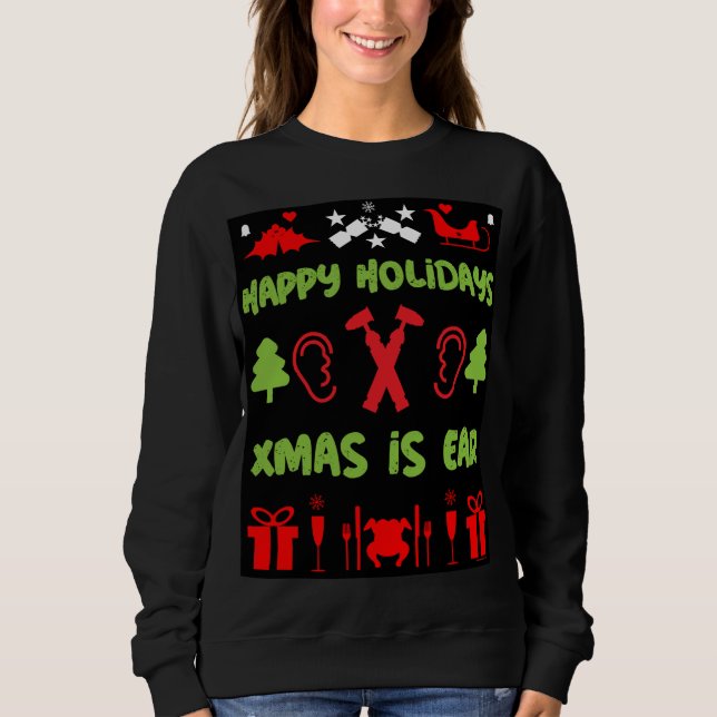 ENT Otolaryngology Otorhinolaryngologin Xmas Sw Sweatshirt (Vorderseite)