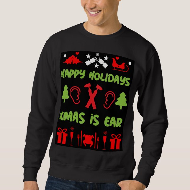 ENT Otolaryngology Otorhinolaryngologin Xmas Sweatshirt (Vorderseite)