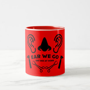 ENT Otolaryngology Otorhinolaryngologin Zweifarbige Tasse