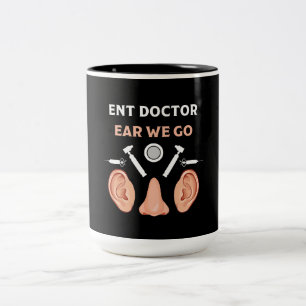 ENT Otolaryngology Otorhinolaryngologin Zweifarbige Tasse