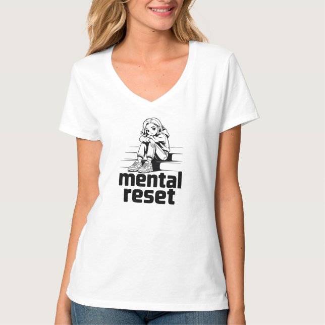 ental Reset – Silent Reflection Edition T-Shirt (Vorderseite)