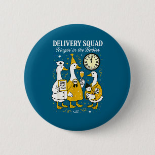 Entbindung OB GYN Jahr Neu Alberne Gans Krankensch Button