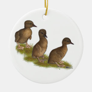 Entchen: Chocolate Runner Keramikornament