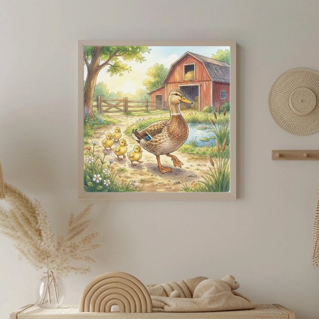 Entchen-Mama-und-Küken-Kinderzimmer Poster (Von Creator hochgeladen)