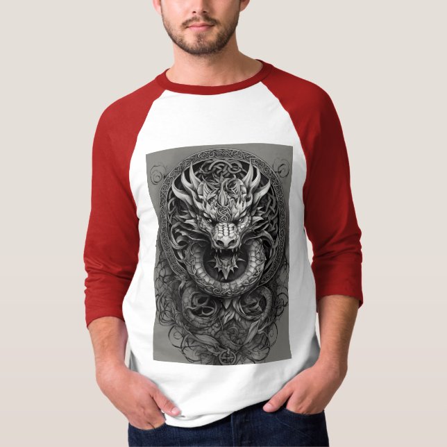 "Entdecke das Feuer im Inneren: Dragon Tattoo T -  T-Shirt (Vorderseite)
