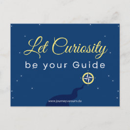 Entdecke die Welt mit Neugierde - Postkarte