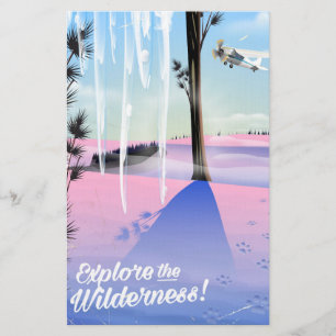 Entdecke die Wildnis! Wintertierdrucke Briefpapier