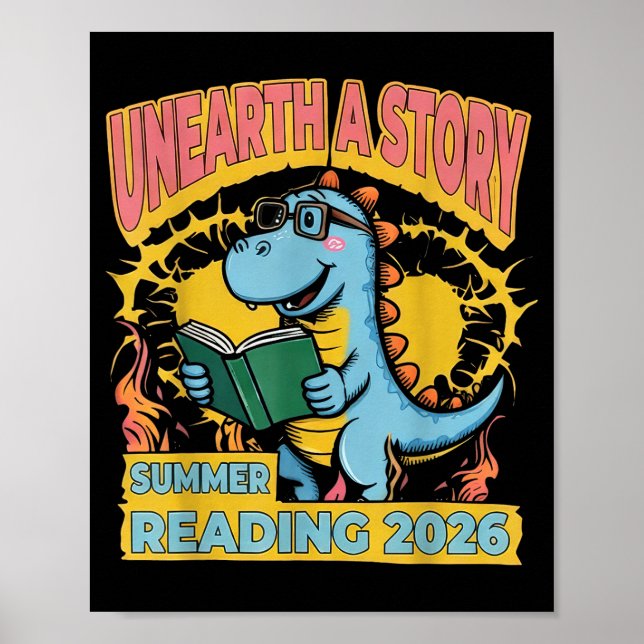 Entdecke eine Geschichte Dinosaurier Lesebücher So Poster (Vorne)