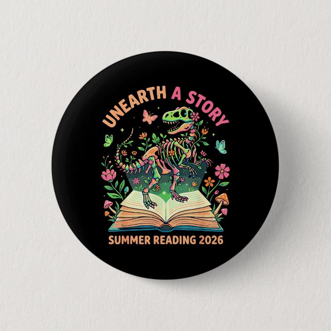 Entdecke eine Geschichte Sommer Bibliothekslesung  Button (Vorderseite)