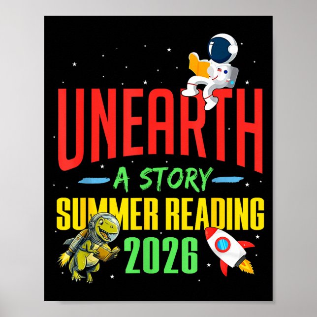 Entdecke eine Geschichte Sommerleseprogramm 2026 Poster (Vorne)