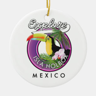 Entdecke Isla Holbox Strand Mexiko Reise Patch Cof Keramik Ornament