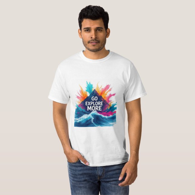 Entdecke Mehr T-Shirt | Abenteuer-Motivation (Vorne ganz)