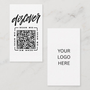 Entdecken Anpassbare QR-Code- und Logovorlage Visitenkarte