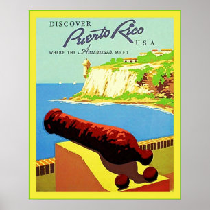 Entdecken Puerto Rico ~ Vintage Travel Poster