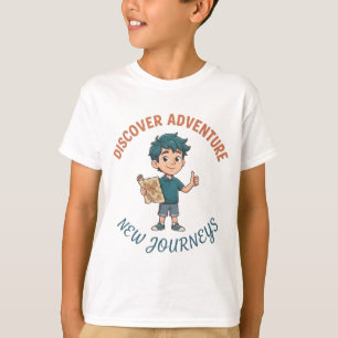 Entdecken Sie Abenteuer Neue Reisen Kinder T-Shirt