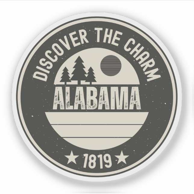 Entdecken Sie Alabama - Designs für jede Lover Aufkleber (Vorderseite)