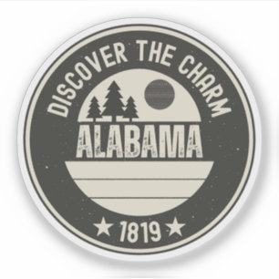 Entdecken Sie Alabama - Designs für jeden Liebhabe Aufkleber
