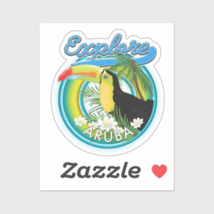 Entdecken Sie das Aruba-Reise-Logo Patch Aufkleber