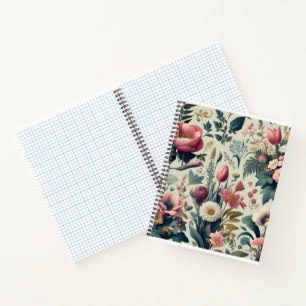 Entdecken Sie das Atemberaubende botanische Muster Notizbuch
