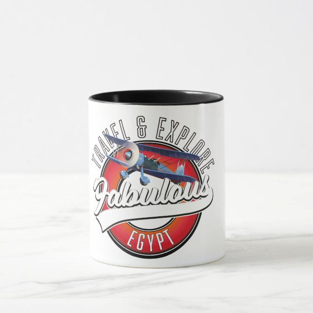 Entdecken Sie das fabelhafte ägyptische Logo. Tasse (Zentrum)