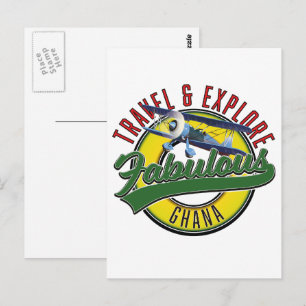 Entdecken Sie das fabelhafte Ghana Logo Postkarte