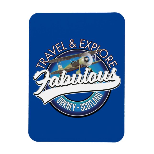 Entdecken Sie das fabelhafte Orkney Scotlands Logo Magnet (Vertikal)